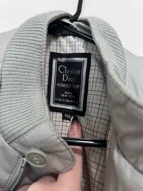 Christian Dior Monsieur Sport Men's Vintage Light Gray 90s zip jacket